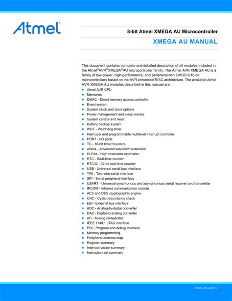 xmegaxvi|Atmel AVR XMEGA A Manual .